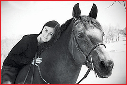 Lauren and her Morgan pony.