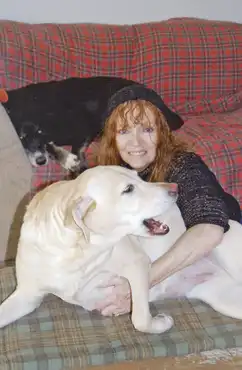 April with Lady & Boots.