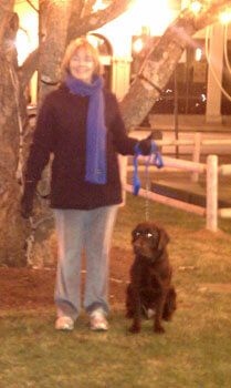Ann & Mason out for a walk.