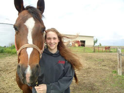 Valecia and her trusty mare sidekick back to enjoying rides together!