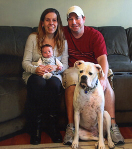 Lola & family: Alicia, Jake, and Baby Paige.