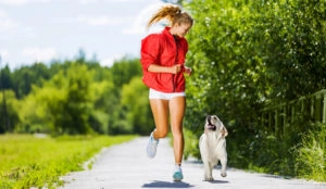 Running with dog