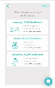 Screenshot of bark points