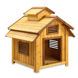 Wooden dog house