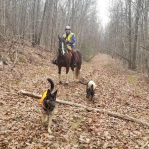 Kuger and his friends on a walk
