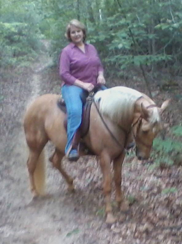 Helen and Sable out for a ride.
