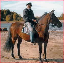 Robin's husband Tom & Polished Class at Flagstaff Lake.