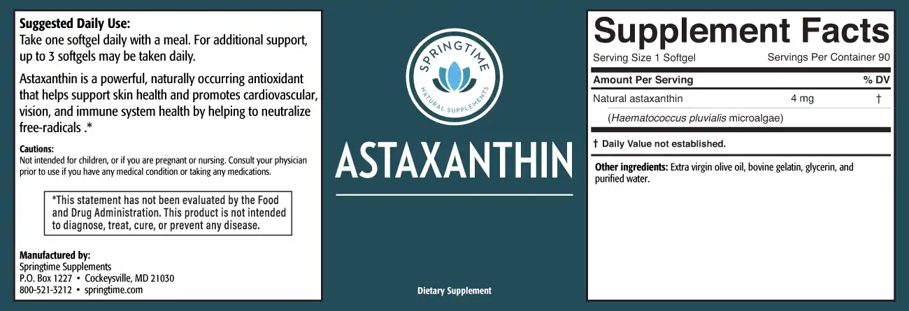 Astaxanthin Label