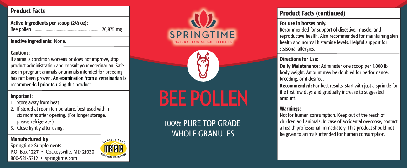 Bee Pollen Label