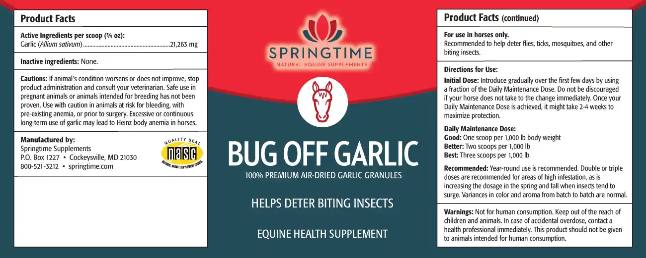 Bug Off Garlic Label
