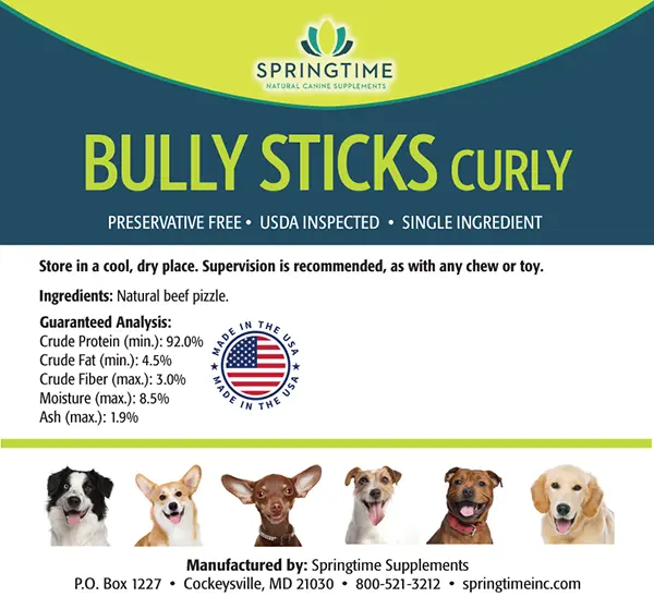 Bully Sticks - Curly Label