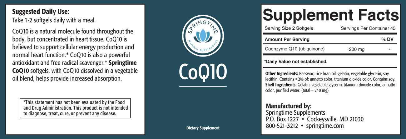 CoQ10 Label