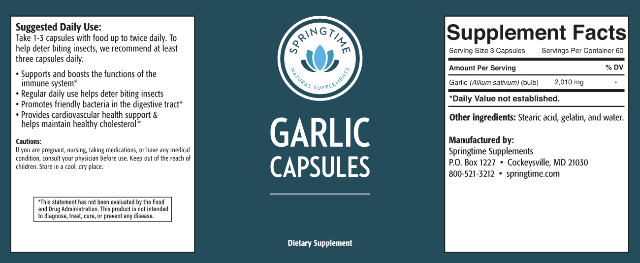 Garlic Capsules Label