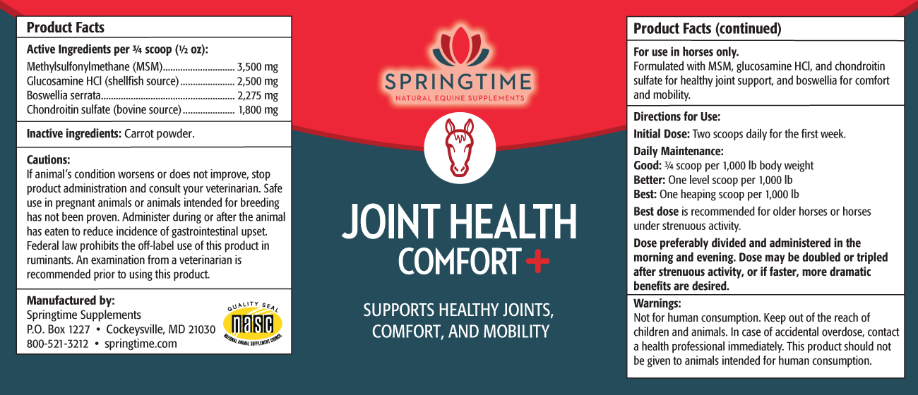 Joint Health Comfort Label