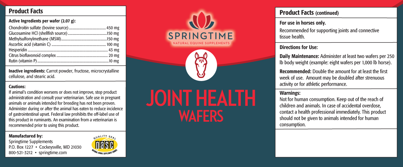 Joint Health Wafers Label