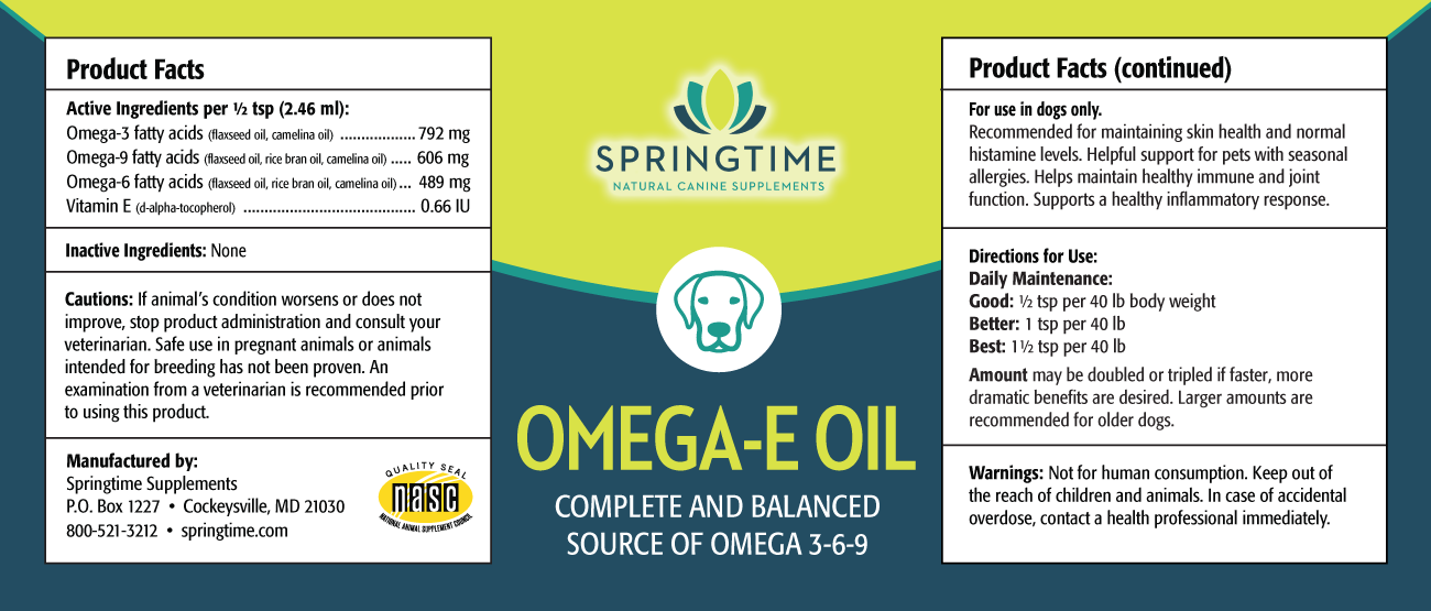 Omega-E Oil Label