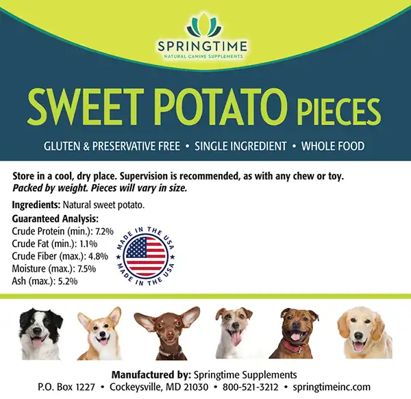 Sweet Potato Pieces Label