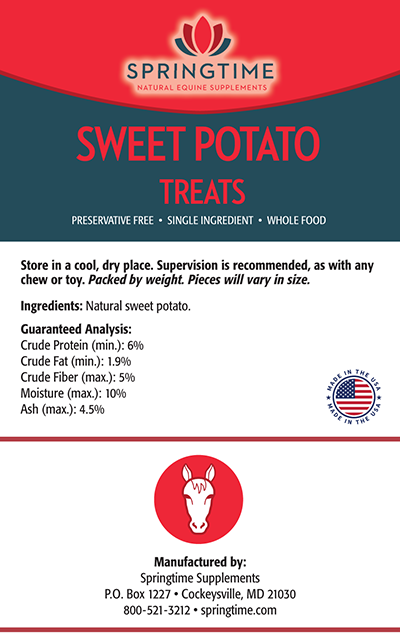 Sweet Potato Treats Label